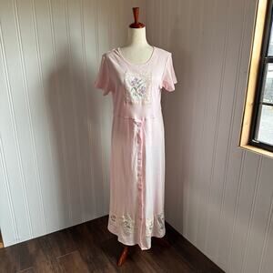 Vintage 90s Pink TeacherCore Maxi Dress M